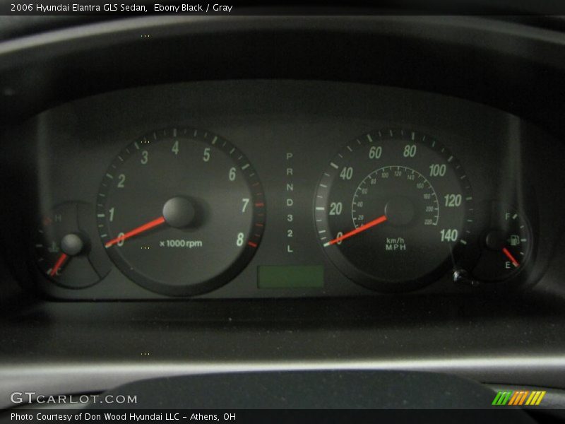 Ebony Black / Gray 2006 Hyundai Elantra GLS Sedan