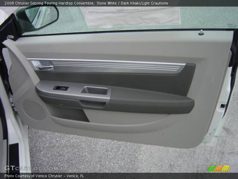 Stone White / Dark Khaki/Light Graystone 2008 Chrysler Sebring Touring Hardtop Convertible