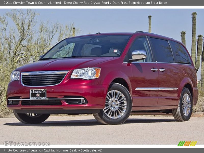 Deep Cherry Red Crystal Pearl / Dark Frost Beige/Medium Frost Beige 2011 Chrysler Town & Country Limited