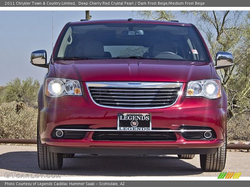 Deep Cherry Red Crystal Pearl / Dark Frost Beige/Medium Frost Beige 2011 Chrysler Town & Country Limited