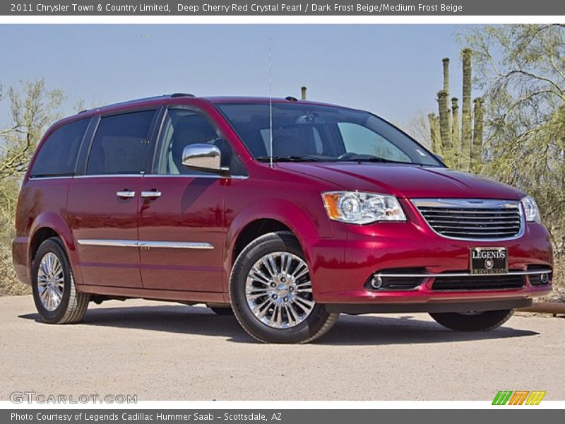 Deep Cherry Red Crystal Pearl / Dark Frost Beige/Medium Frost Beige 2011 Chrysler Town & Country Limited