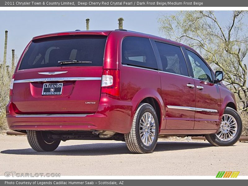 Deep Cherry Red Crystal Pearl / Dark Frost Beige/Medium Frost Beige 2011 Chrysler Town & Country Limited