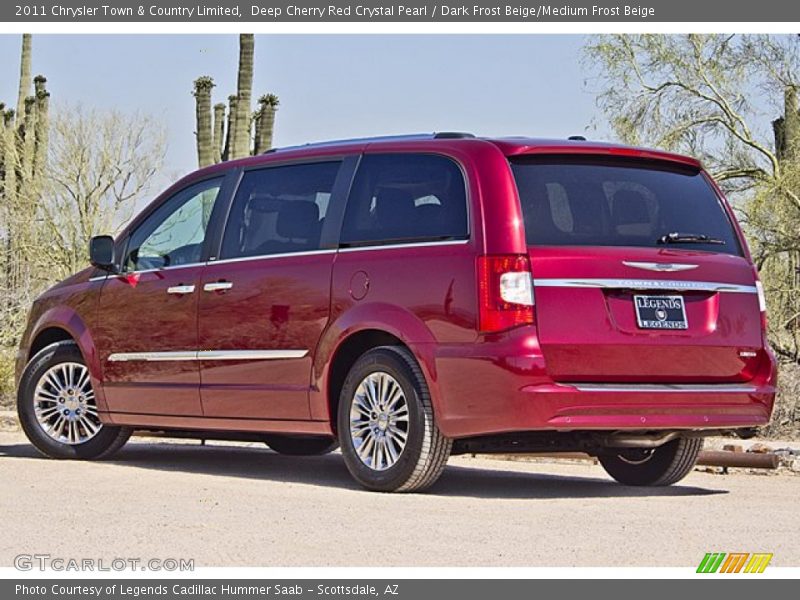 Deep Cherry Red Crystal Pearl / Dark Frost Beige/Medium Frost Beige 2011 Chrysler Town & Country Limited