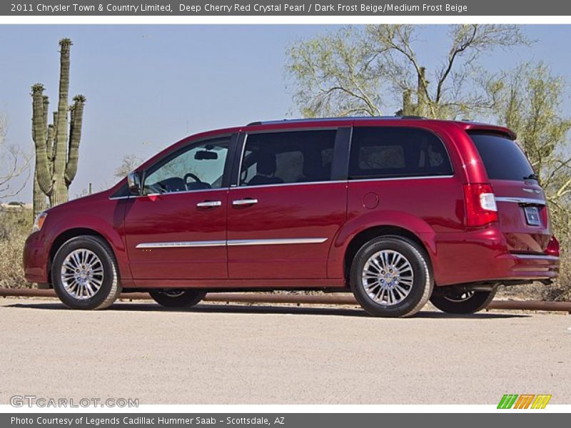 Deep Cherry Red Crystal Pearl / Dark Frost Beige/Medium Frost Beige 2011 Chrysler Town & Country Limited