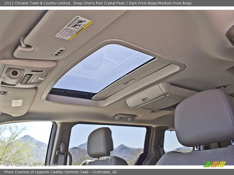 Deep Cherry Red Crystal Pearl / Dark Frost Beige/Medium Frost Beige 2011 Chrysler Town & Country Limited