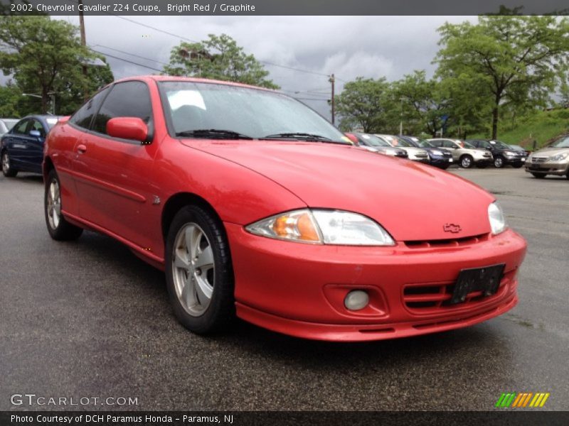 Bright Red / Graphite 2002 Chevrolet Cavalier Z24 Coupe