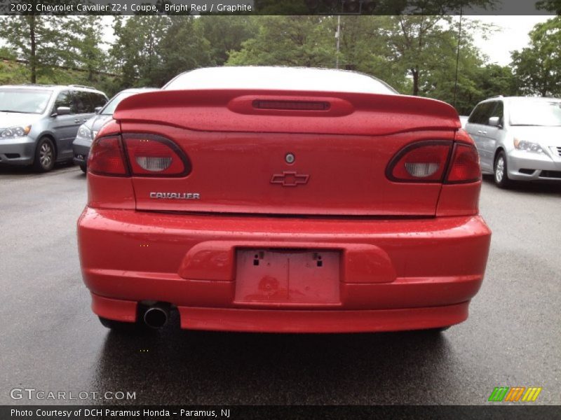 Bright Red / Graphite 2002 Chevrolet Cavalier Z24 Coupe