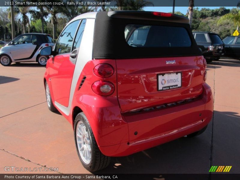 Rally Red / Black Leather 2013 Smart fortwo passion coupe