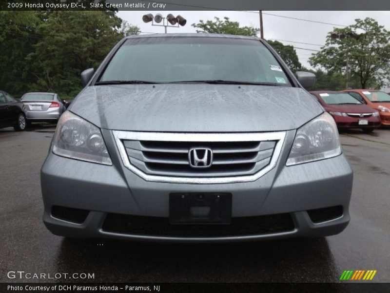 Slate Green Metallic / Gray 2009 Honda Odyssey EX-L