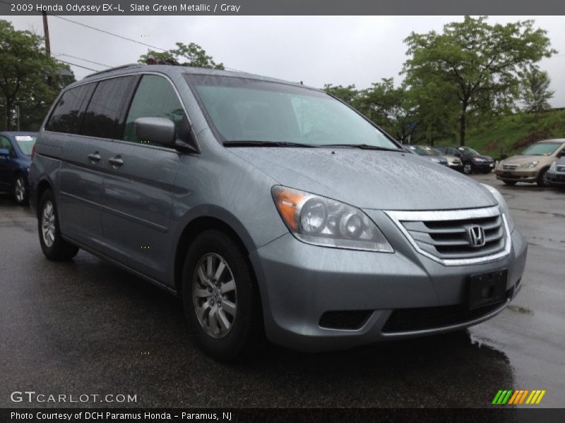 Slate Green Metallic / Gray 2009 Honda Odyssey EX-L