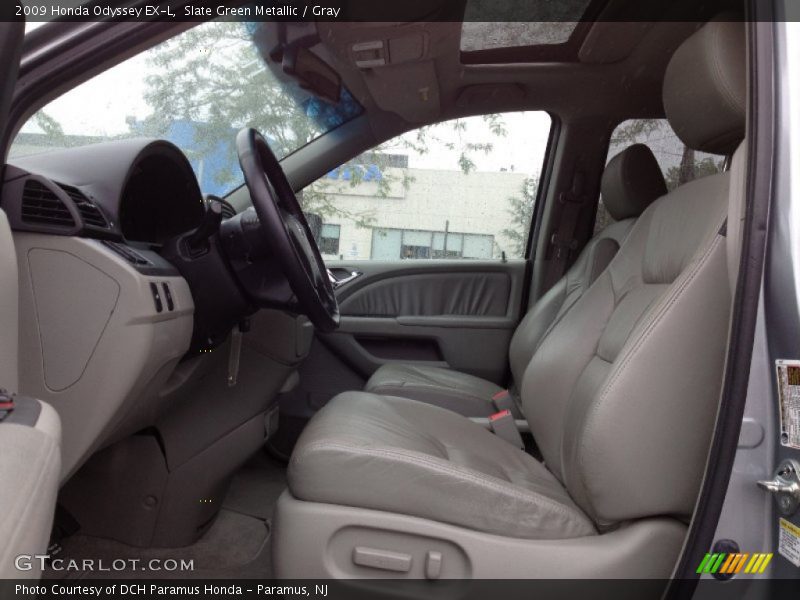 Slate Green Metallic / Gray 2009 Honda Odyssey EX-L