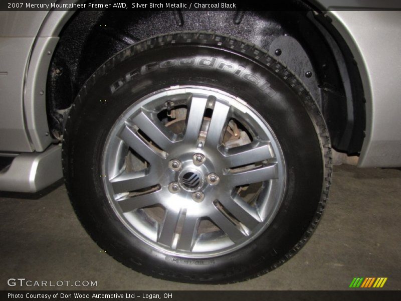 Silver Birch Metallic / Charcoal Black 2007 Mercury Mountaineer Premier AWD