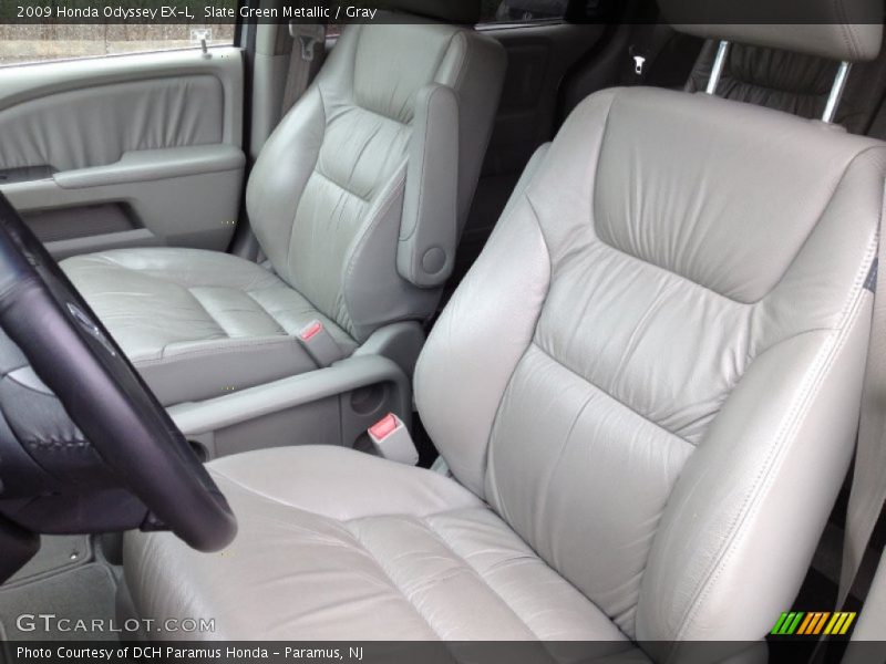 Slate Green Metallic / Gray 2009 Honda Odyssey EX-L