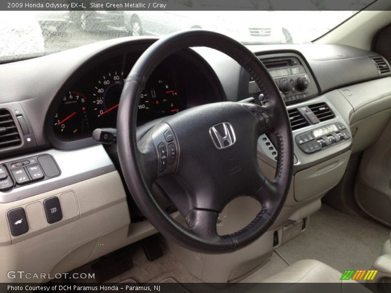 Slate Green Metallic / Gray 2009 Honda Odyssey EX-L