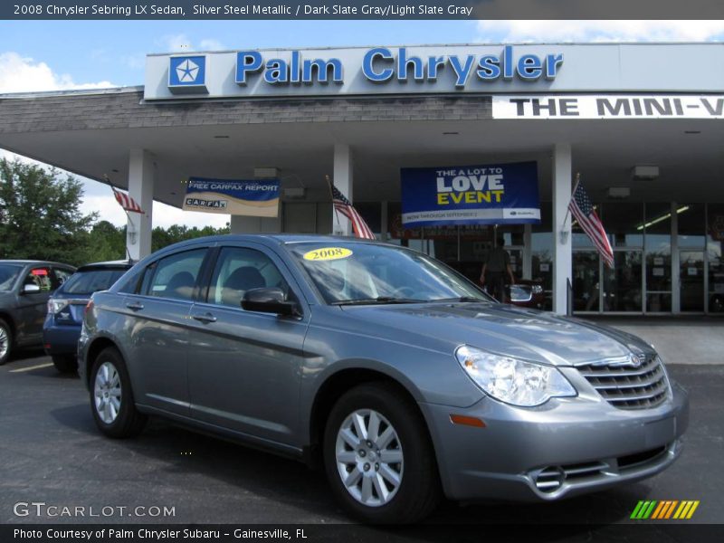 Silver Steel Metallic / Dark Slate Gray/Light Slate Gray 2008 Chrysler Sebring LX Sedan