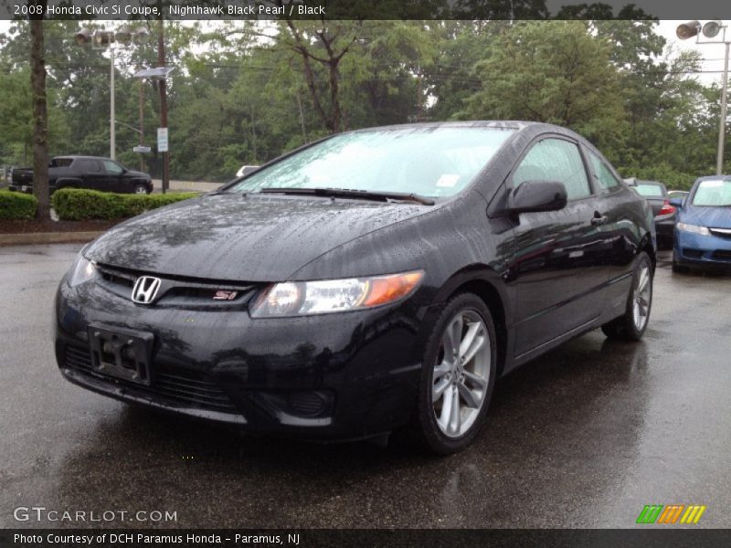 Nighthawk Black Pearl / Black 2008 Honda Civic Si Coupe
