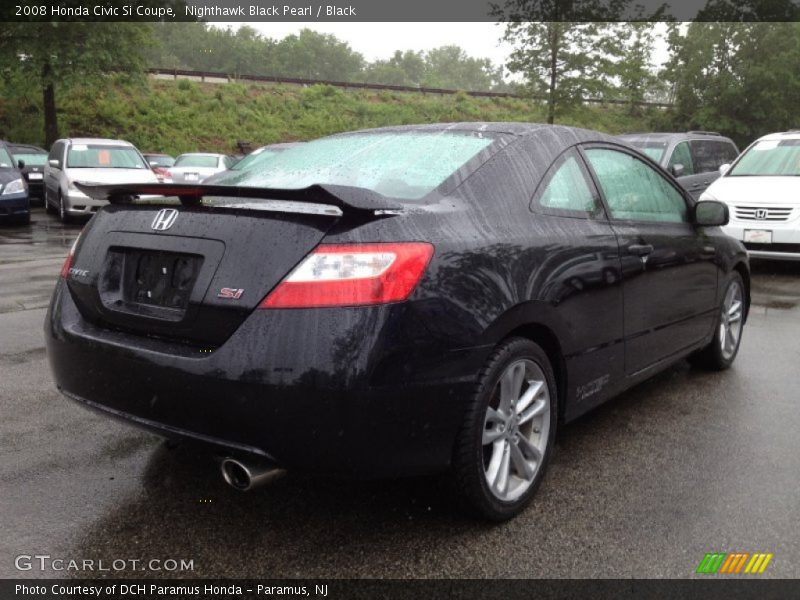 Nighthawk Black Pearl / Black 2008 Honda Civic Si Coupe