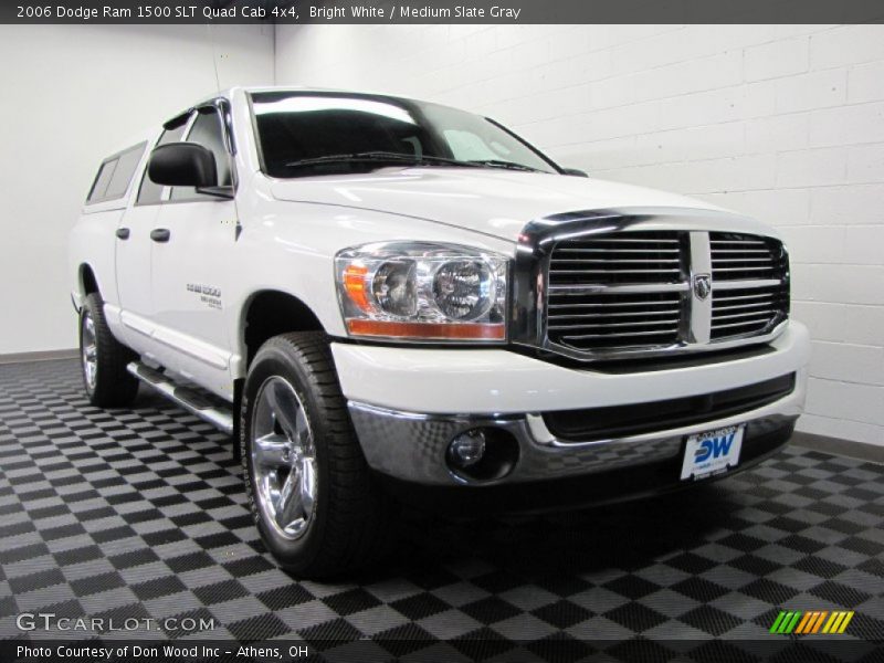 Bright White / Medium Slate Gray 2006 Dodge Ram 1500 SLT Quad Cab 4x4