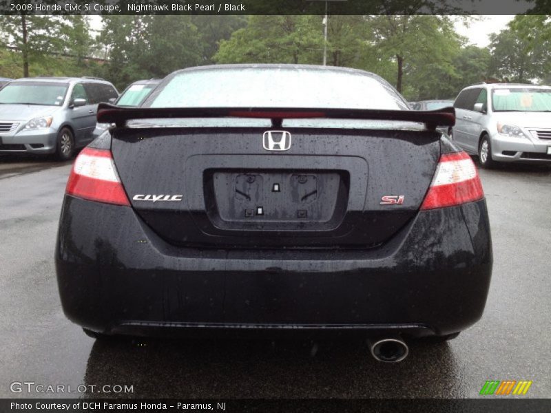 Nighthawk Black Pearl / Black 2008 Honda Civic Si Coupe