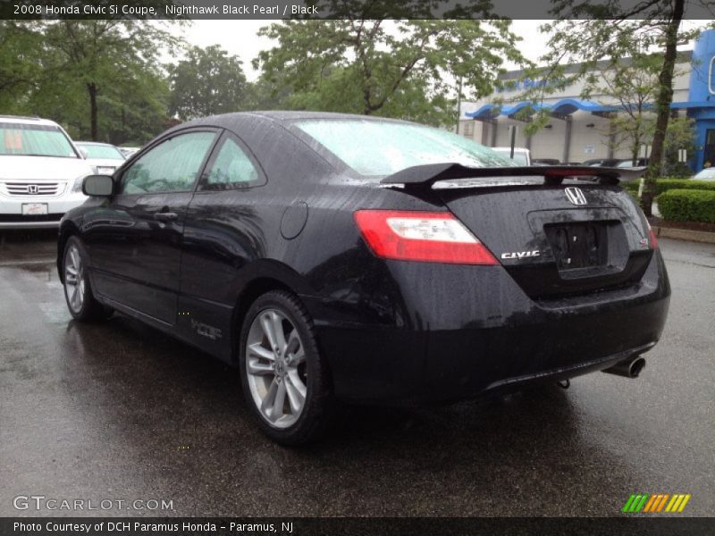 Nighthawk Black Pearl / Black 2008 Honda Civic Si Coupe
