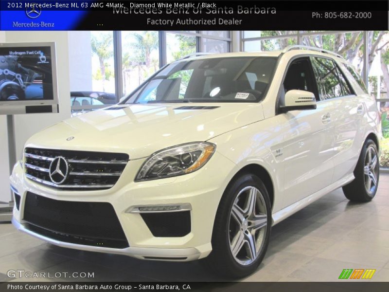 Diamond White Metallic / Black 2012 Mercedes-Benz ML 63 AMG 4Matic