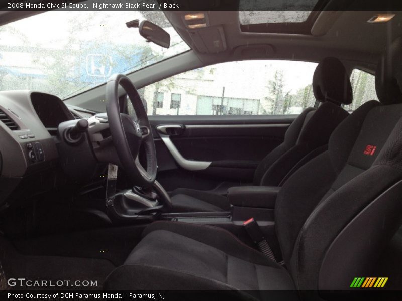 Nighthawk Black Pearl / Black 2008 Honda Civic Si Coupe
