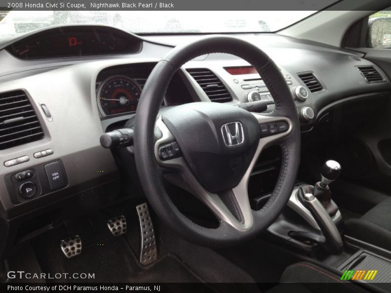 Nighthawk Black Pearl / Black 2008 Honda Civic Si Coupe