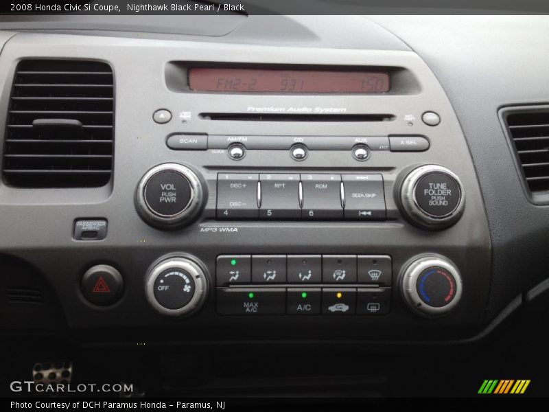 Nighthawk Black Pearl / Black 2008 Honda Civic Si Coupe
