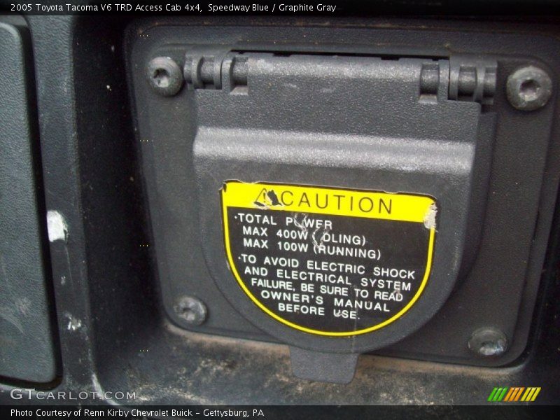 Speedway Blue / Graphite Gray 2005 Toyota Tacoma V6 TRD Access Cab 4x4