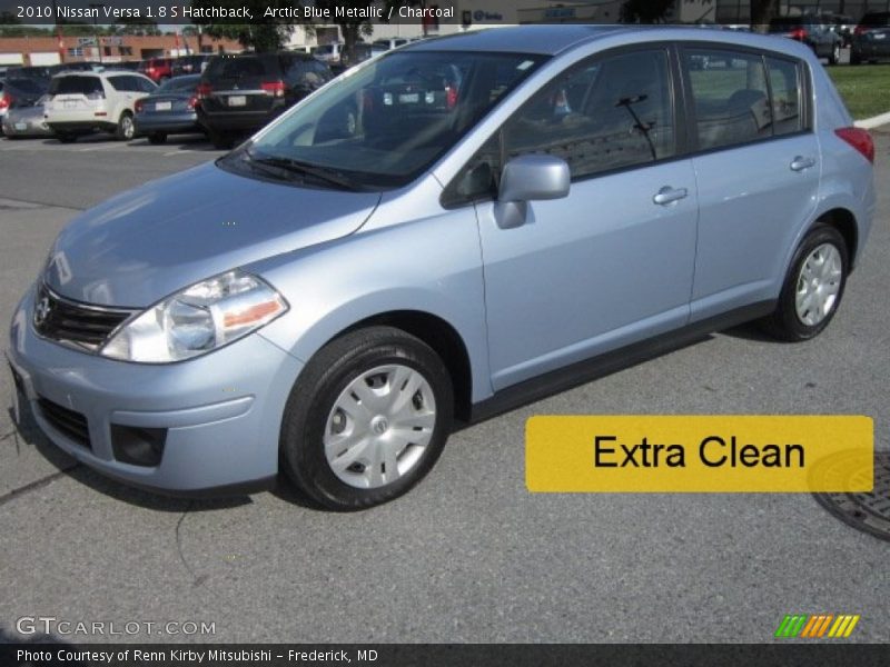 Arctic Blue Metallic / Charcoal 2010 Nissan Versa 1.8 S Hatchback