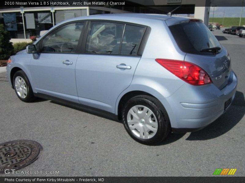 Arctic Blue Metallic / Charcoal 2010 Nissan Versa 1.8 S Hatchback