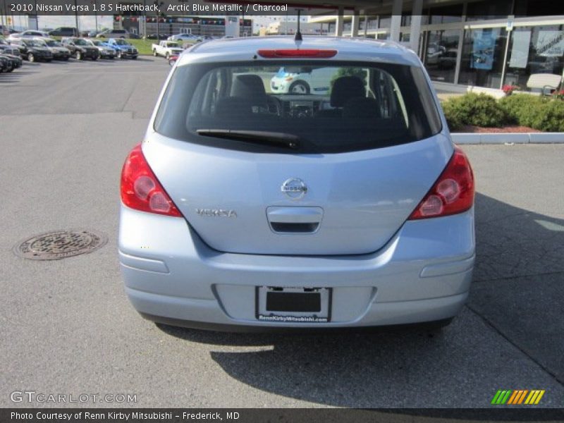 Arctic Blue Metallic / Charcoal 2010 Nissan Versa 1.8 S Hatchback