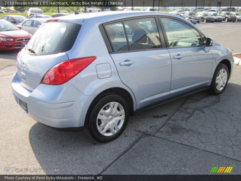 Arctic Blue Metallic / Charcoal 2010 Nissan Versa 1.8 S Hatchback