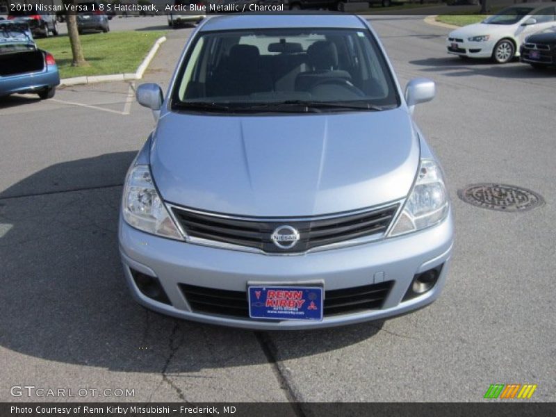 Arctic Blue Metallic / Charcoal 2010 Nissan Versa 1.8 S Hatchback