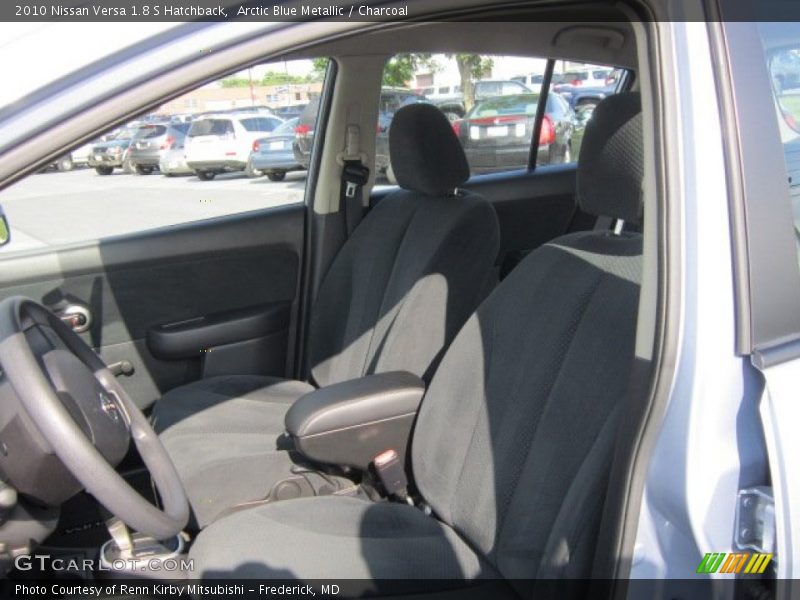 Arctic Blue Metallic / Charcoal 2010 Nissan Versa 1.8 S Hatchback
