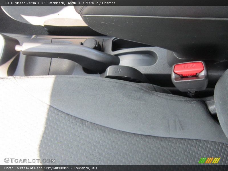 Arctic Blue Metallic / Charcoal 2010 Nissan Versa 1.8 S Hatchback