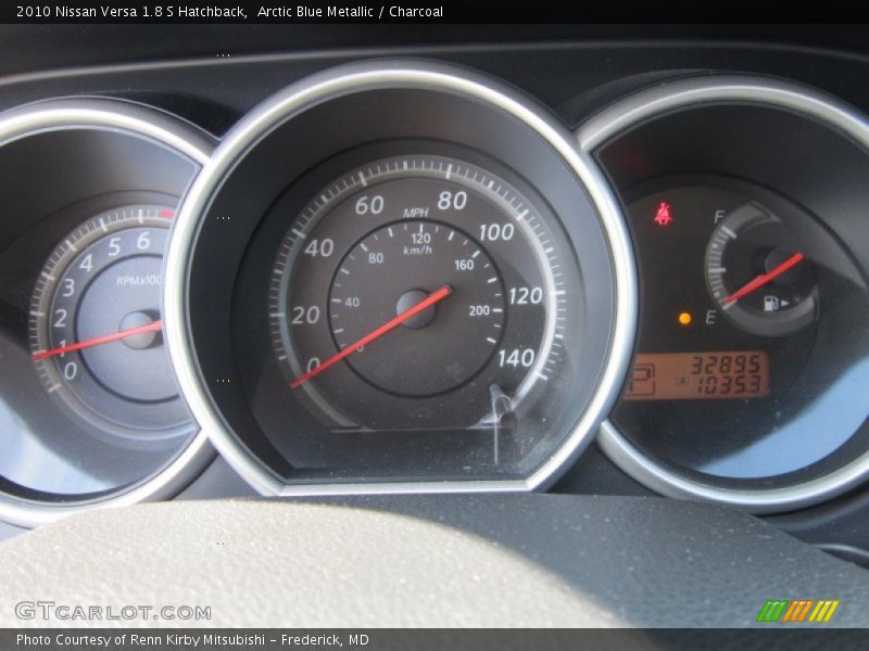 Arctic Blue Metallic / Charcoal 2010 Nissan Versa 1.8 S Hatchback