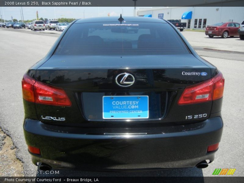 Black Sapphire Pearl / Black 2008 Lexus IS 250