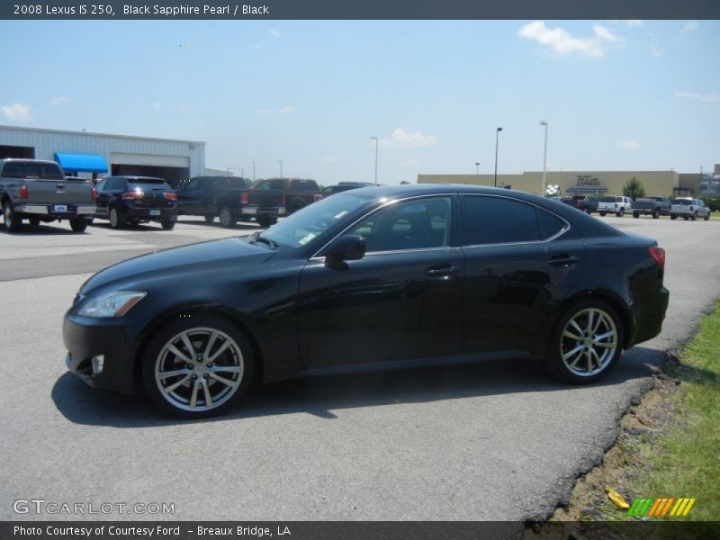 Black Sapphire Pearl / Black 2008 Lexus IS 250