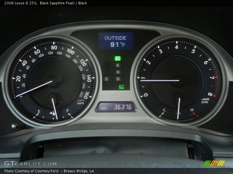 Black Sapphire Pearl / Black 2008 Lexus IS 250