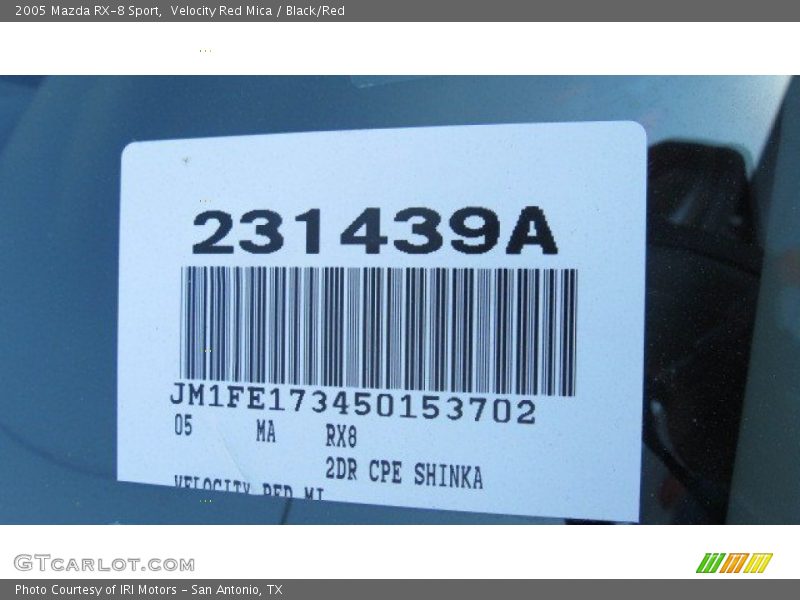 Velocity Red Mica / Black/Red 2005 Mazda RX-8 Sport