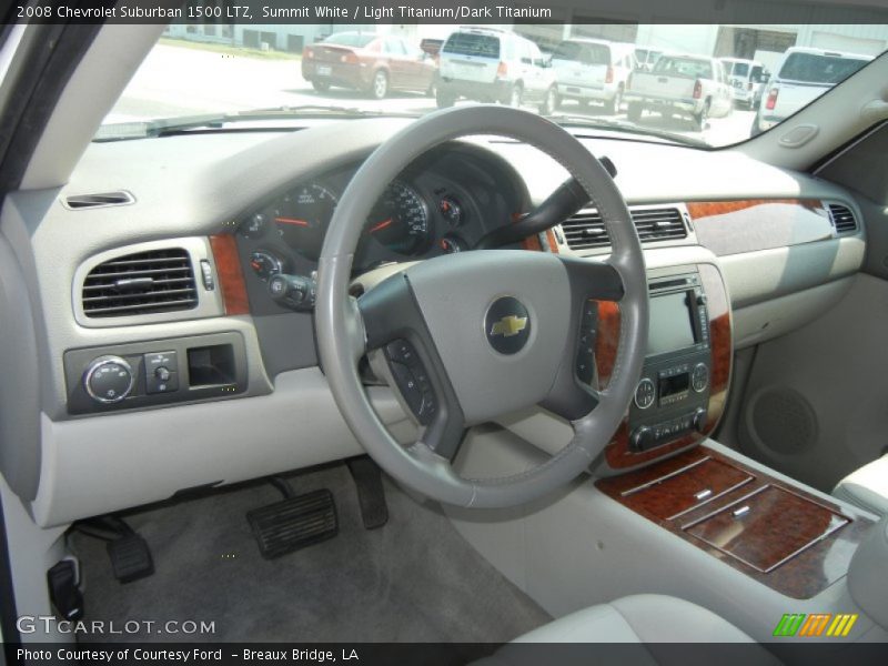 Summit White / Light Titanium/Dark Titanium 2008 Chevrolet Suburban 1500 LTZ