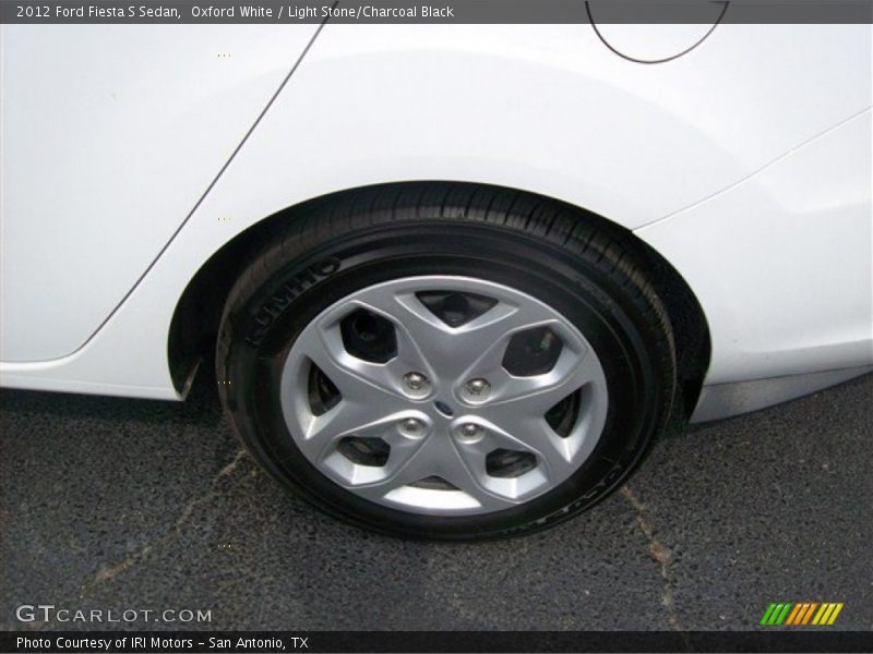 Oxford White / Light Stone/Charcoal Black 2012 Ford Fiesta S Sedan