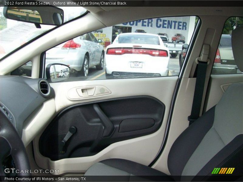 Oxford White / Light Stone/Charcoal Black 2012 Ford Fiesta S Sedan