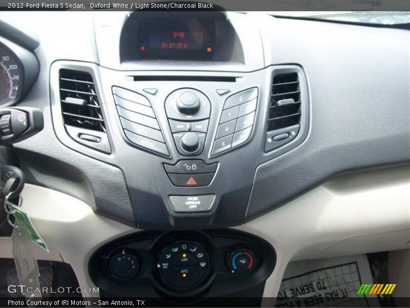 Oxford White / Light Stone/Charcoal Black 2012 Ford Fiesta S Sedan