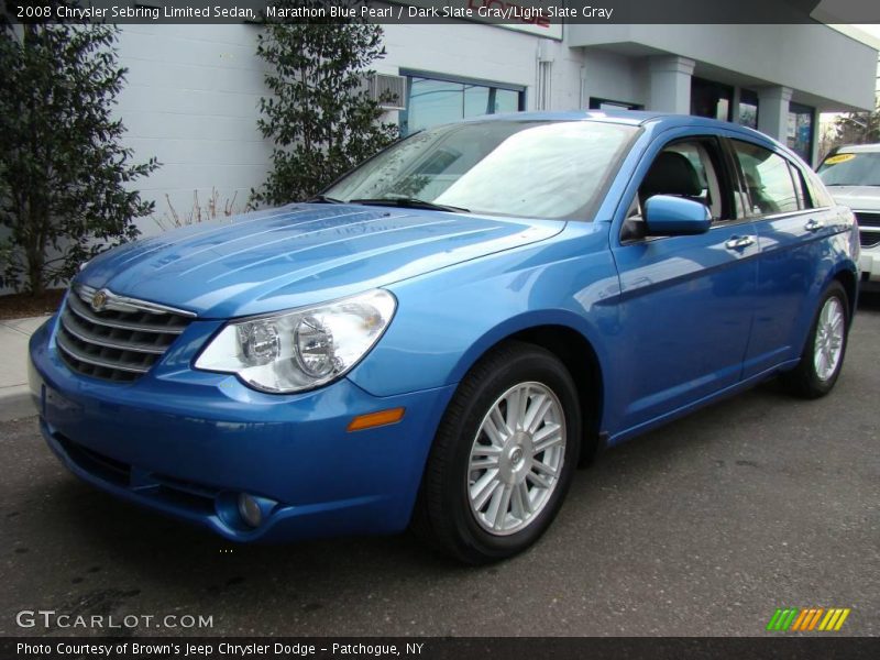 Marathon Blue Pearl / Dark Slate Gray/Light Slate Gray 2008 Chrysler Sebring Limited Sedan