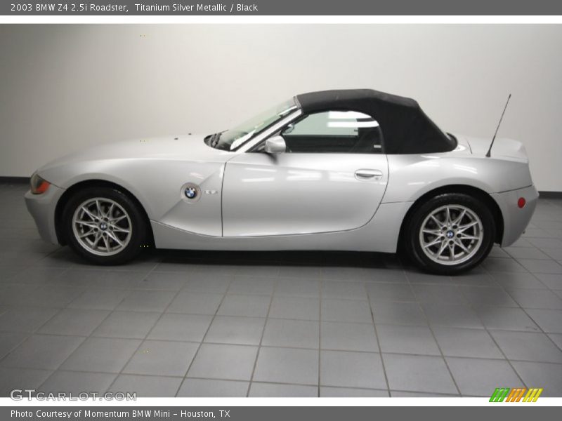 Titanium Silver Metallic / Black 2003 BMW Z4 2.5i Roadster