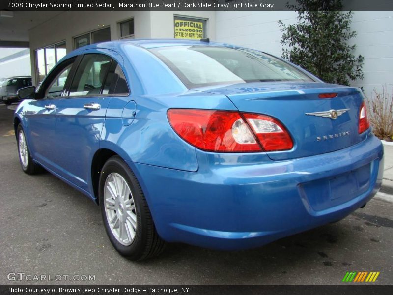 Marathon Blue Pearl / Dark Slate Gray/Light Slate Gray 2008 Chrysler Sebring Limited Sedan