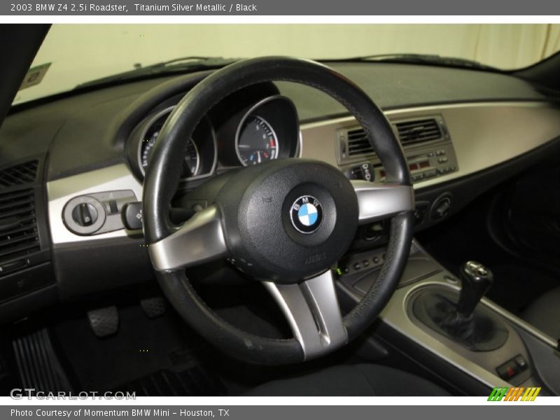 Titanium Silver Metallic / Black 2003 BMW Z4 2.5i Roadster