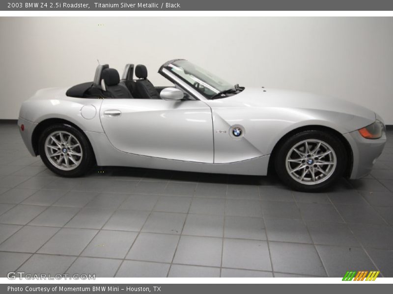 Titanium Silver Metallic / Black 2003 BMW Z4 2.5i Roadster